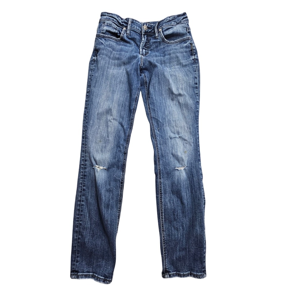 Silver Jeans Co Boyfriend Jeans Womens W30 L29 Blue Distressed Medium Wash
